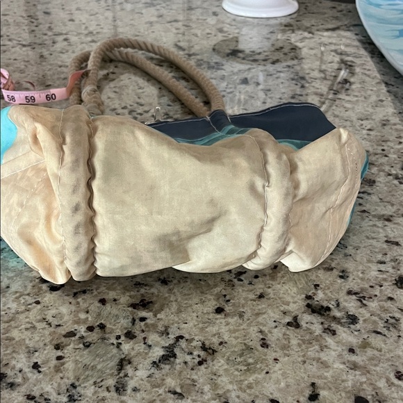 Sea Bags Blue and Tan Tote Bag - Picture 9 of 9